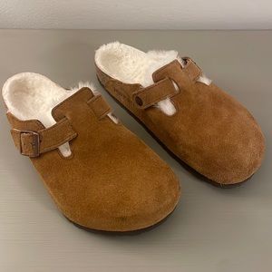 Birkenstock Boston Shearling in Mink